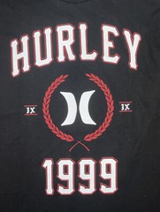 HURLEY Men’s Small Black White Red 100% Cotton T-Shirt 1999 CADILLAC Design New