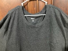 men’s 7xl big Kingsize crewneck s sleeve pocket tee shirt Heather Charcoal Grey