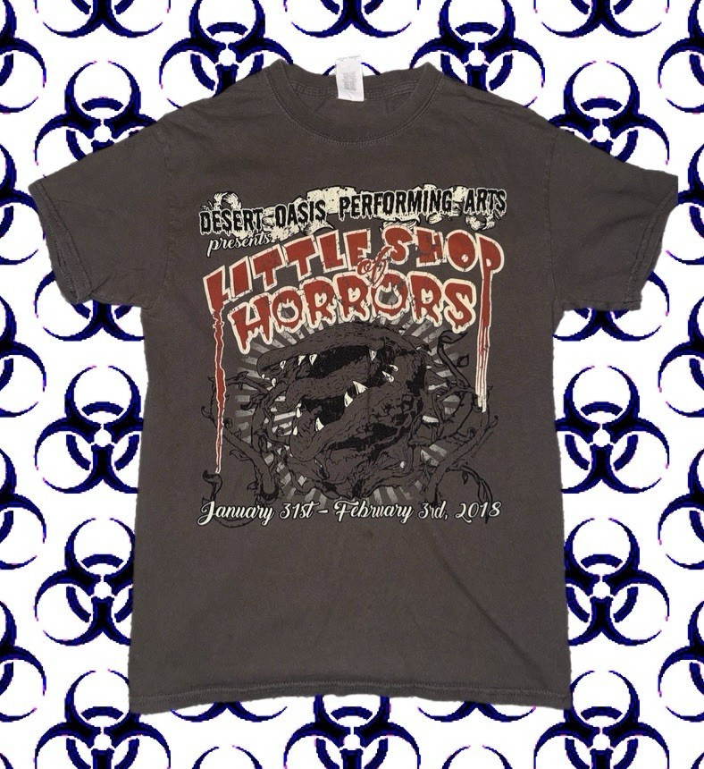 Gildan Ultra Cotton Men’s Gray Little Shop of Horrors Audrey II Graphic Tee S