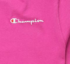 CHAMPION PINK SMALL SCRIPT APPLIQUE EMBROIDERED LOGO T-SHIRT SHIRT LARGE PACSUN