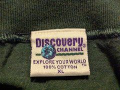 Discovery Channel Logo Short Sleeve Shirt Embroidered Men XL VTG 1990s RARE