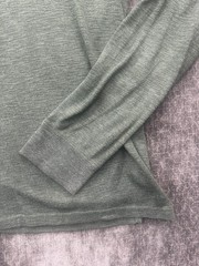 Apt 9 Premier Flex Henley Shirt Mens Medium Olive Green Cotton Knit Perfect Fit