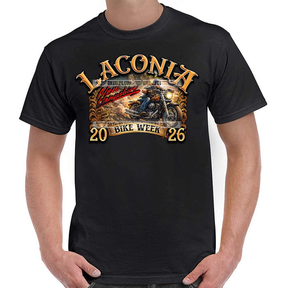 T-Shirt 2026 Laconia Motorcycle Week Train Race No Harley