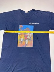 Vintage Sergio Tacchini Golf Painting on Navy T-Shirts Single Stitch Size L