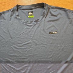 Quiksilver Surf Tee Shirt Mens Large Short Sleeve Loose Fit Rash Guard Blue L