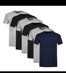 Hanes T-Shirt 6-Pack Men’s ComfortSoft TAGLESS Crewneck Short Sleeve Tee Value