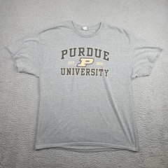 Jerzees Mens T Shirt XL Gray Purdue University Heathered Collegiate Sports Fan