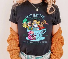 Vintage Alice in Wonderland Shirt, Mad Hatter T-shirt, Tea Party Tee