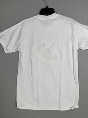 Jerzees Shirt Mens Medium White Hummingbird Floral Embroidered Tee T-Shirt