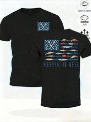 American Flag Fishing Hook Bait Fish Stay True Printed Men’S And Women’ST-Shirts