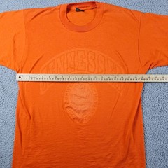 Vintage Tennessee Vols UT Shirt Mens Large Orange Embossed USA Single Stitch 90s