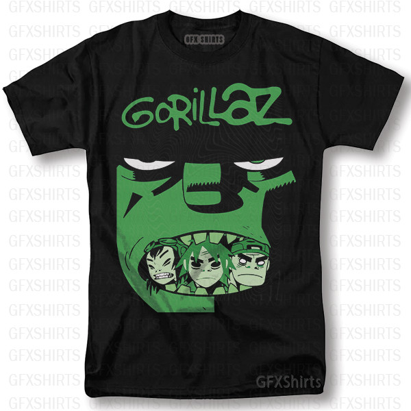 Gorillaz Shirt Rock Concert Promo Tour Vintage Graphic Design T-Shirt