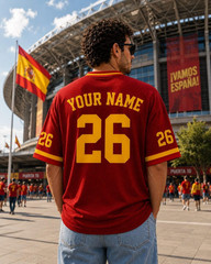 Personalized Spain Soccer Jersey, Custom España Football Shirt