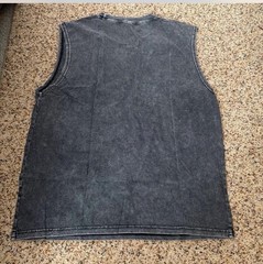 Men’s Motorsport Racing Graphic Print Sleeveless Crew Neck Cotton Knit T-Shirt L
