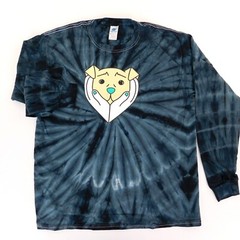 Colortone T Shirt L Tie Dye Graphc Dog Front Happy Dogs Happy People Back