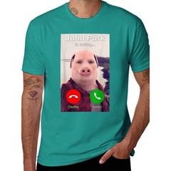 John Pork Is Calling Shirt Funny John Pork Meme Men Women T-Shirt Summer Casual