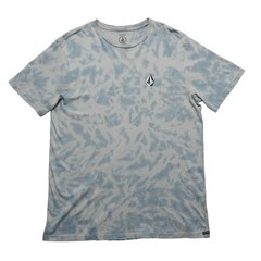 Volcom Stone Dye T-Shirt Mens Large Celestial Blue Tie Dye Modern Fit A5232200