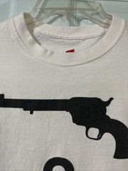“Hello My Name Is Trigger” Sz. M Unisex White/black Print Cotton Short Sleeve
