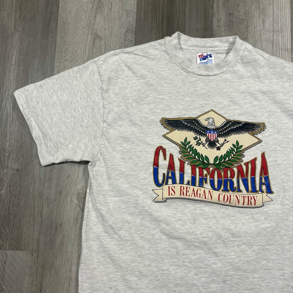 VTG 90s Ronald Reagan California Sz Large Republican America Politics USA Tshirt