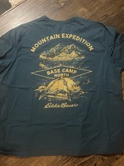Eddie Bauer Blue Graphic Logo Crew Neck Short Sleeve T-Shirt Men’s 4XB