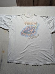 Y2K 2000 Vintage NASCAR Castor Oil Casey Atwood Drive Hard Racing T-shirt Sz XL