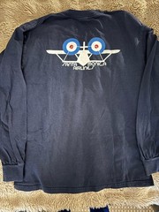 Vintage Santa Monica Airlines Local 13 Longsleeve T-Shirt Navy Medium
