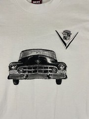 Vintage Fruit of the Loom T-Shirt Mens Medium Single Stitch USA Cadillac White