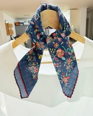 Soft Cotton Viscose Bamboo Floral Bandanas Hair Wrap Headband Scarf 21×21