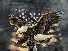 Classic The Mountain Shirt Tie Dye XL Proud to be American Eagle Flag 30.5 x 22”