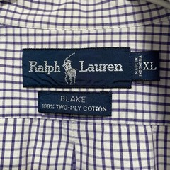 Ralph Lauren BLAKE XL BD Shirt Oversize Plaid For 14Y+ Japan