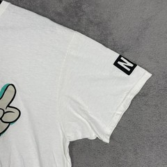 Disney Mickey Mouse Shirt Mens Large White Peace Sign Sunglasses Graphic Neff