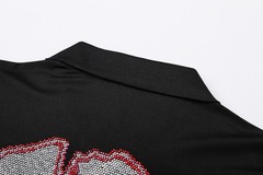 PHILIPP PLEIN Polo Round Neck SS PP Glass Black/White Size Medium