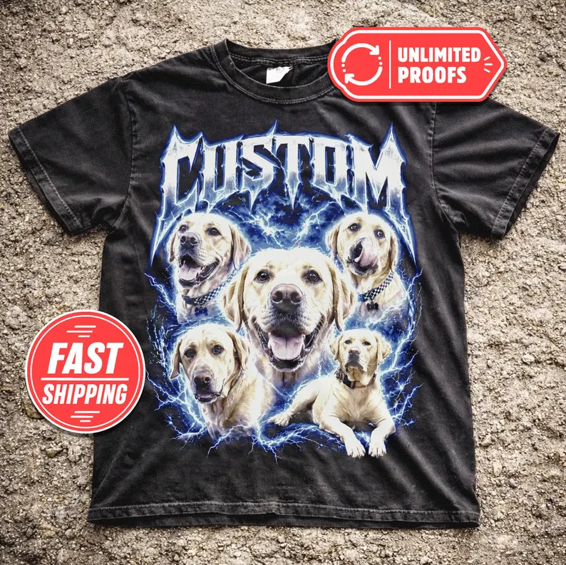 Personalized Custom Pet Portrait Animal Lover Comfort Tee
