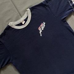Vtg 2000s Victoria Frost Cerveza T Shirt Mens Large Navy Blue Beer Alcohol Promo