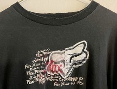 Fox Racing Long Sleeve Distressed T-Shirt, Size, Medium Black And Gray