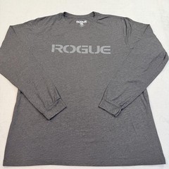 Rogue Shirt Mens 2XL Gray Long Sleeve Logo Graphic Tee Made USA CrossFit