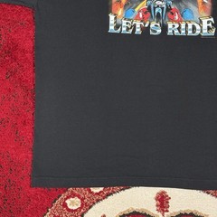 Vintage Y2K Work Sucks Lets Ride Biker Motorcycle Black T Shirt Fits Size XL