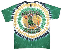Grateful Dead Dunker Front/Back Graphic Multicolor Tie Dye T-Shirt Size XL New