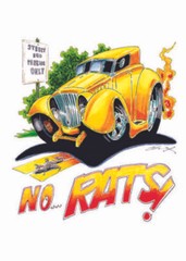 Adult DryBlend® T-Shirt – ( NO RATS – HOT ROD)