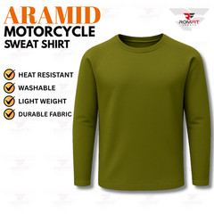 Motorcycle Riding Shirt CE Armored Aramid Protective Biker Olive T-shirt Unisex
