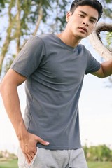 Mono B Pima Cotton Blend Tee, Grey