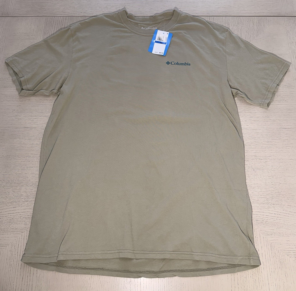 Columbia Sportswear Men’s Graphic Logo T-Shirt XL Safari Green NWT MSRP $28