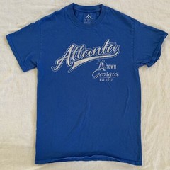 Point Sportswear Men’s T-Shirt Atlanta Georgia Blue Size Small S Short Sleeve