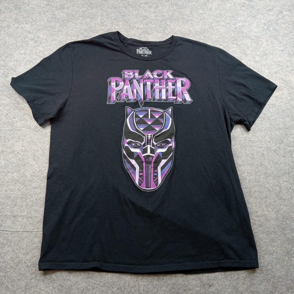 Black Panther Shirt Mens XL Marvel Graphic Tee Movie Wakanda Forever TChalla