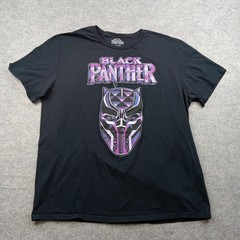 Black Panther Shirt Mens XL Marvel Graphic Tee Movie Wakanda Forever TChalla