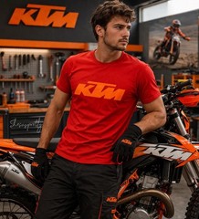 KTM Graphic T-Shirt Men | Premium Cotton Tee | Streetwear Racing Style ATV Biker