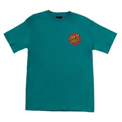 Santa Cruz BEWARE DOT Skateboard T Shirt TEAL