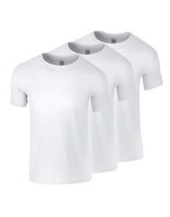 3 Pack Gildan Softstyle T Shirts Mens Short Sleeve Crew Neck Ringspun Cotton Tee