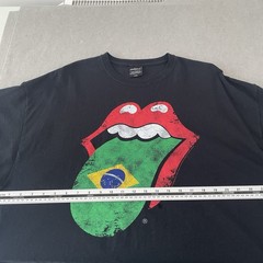 Official Rolling Stones Brazil Tongue Lips T Shirt 2XL XXL Black 2013 Bravado UK