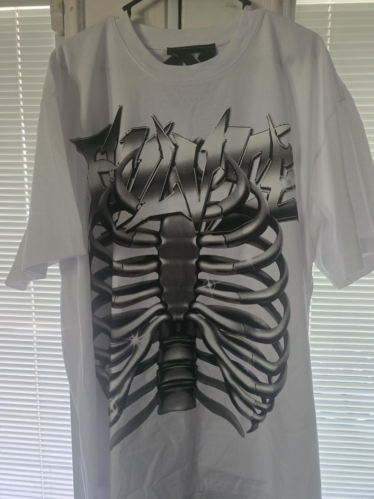 EVIL VICE “CHROME” SKELETON MEN’S SIZE XXL WHITE BNWT & BAG $90 🔥🔥🔥